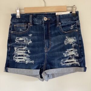 NWT American Eagle Next Level Stretch Curvy Hi-Rise Shortie Shorts Sz 8 29W NEW